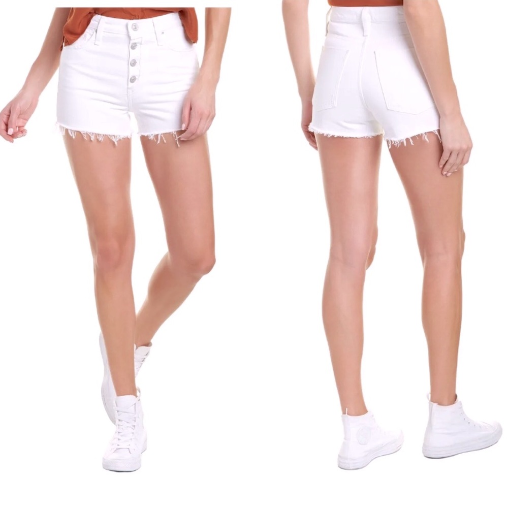 NWT HUDSON Jeans Cara Classic Offshore Shorts Sz 32 White Denim